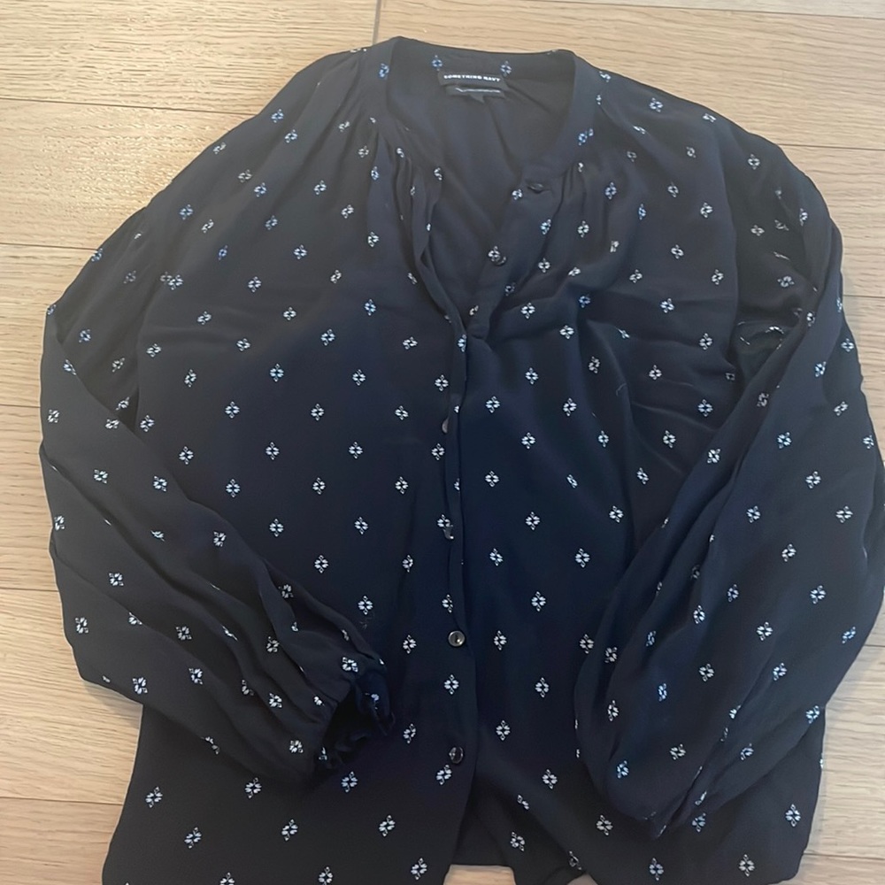 Something Navy blouse